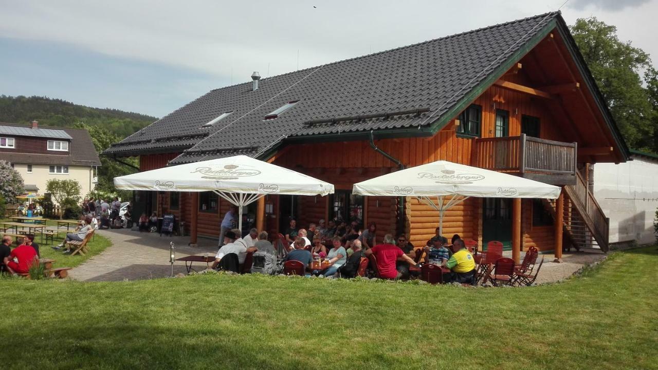 Blockhaus - Ferienwohnung Sunrise Augustusburg Eksteriør billede