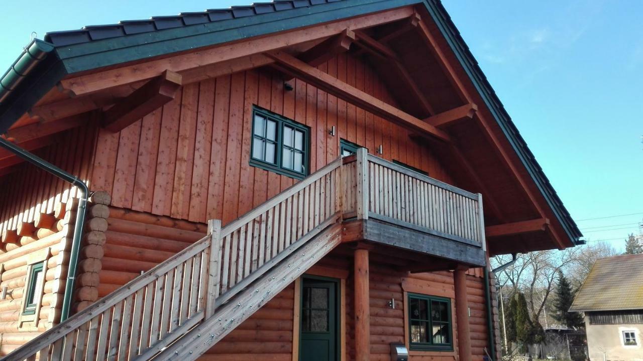 Blockhaus - Ferienwohnung Sunrise Augustusburg Eksteriør billede
